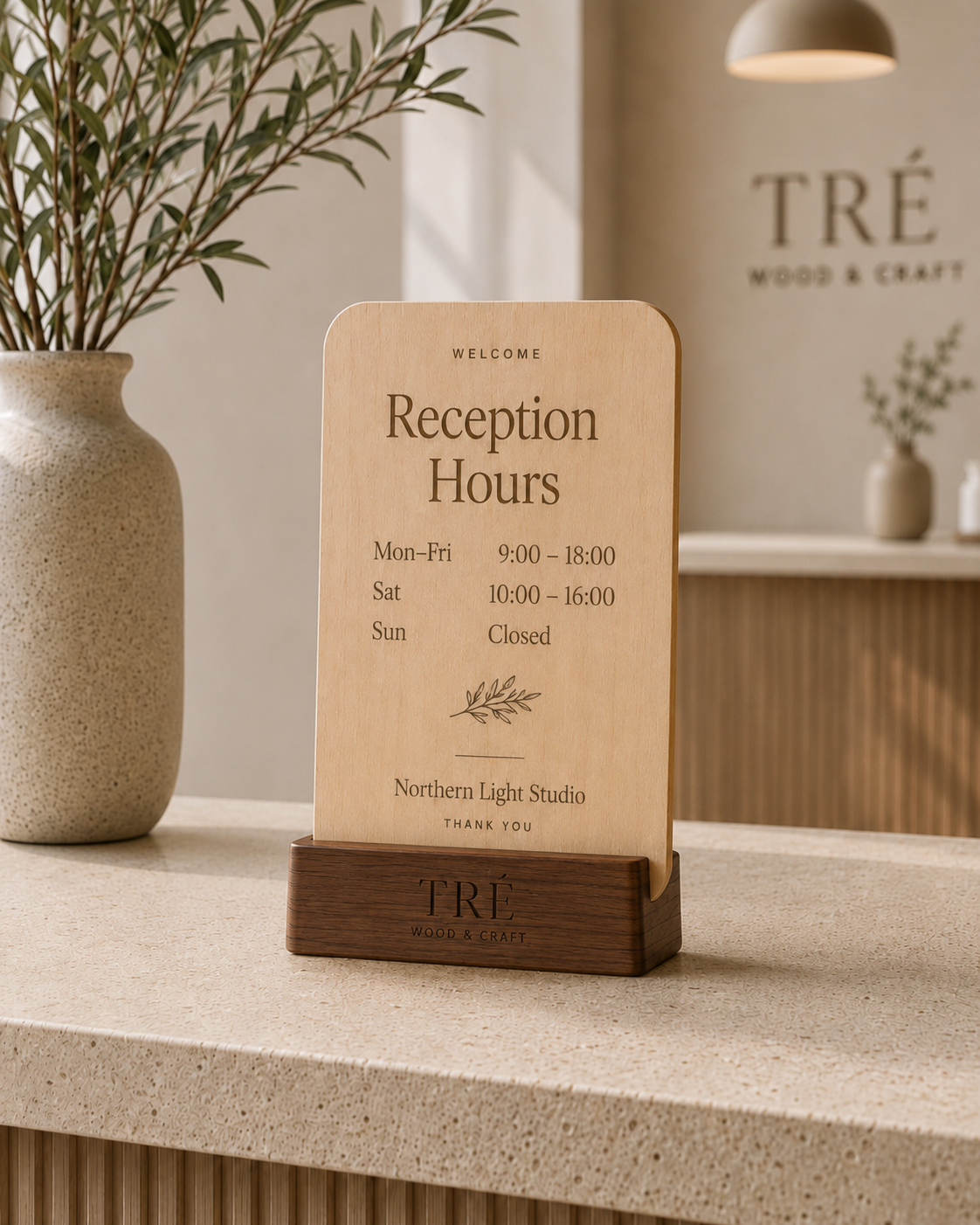 Reception Hours Sign concept preview
